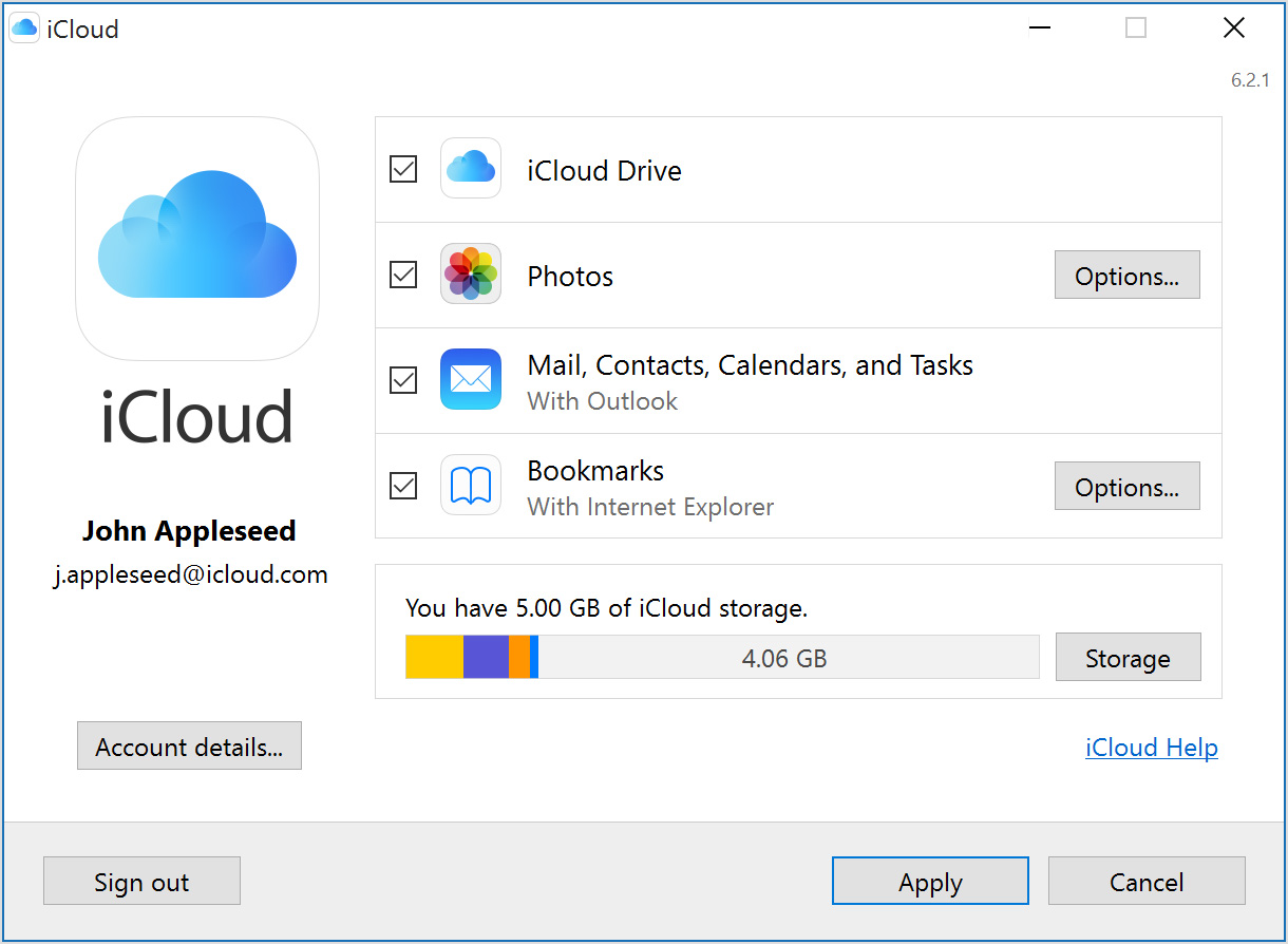log into icloud mail with outlook for mac